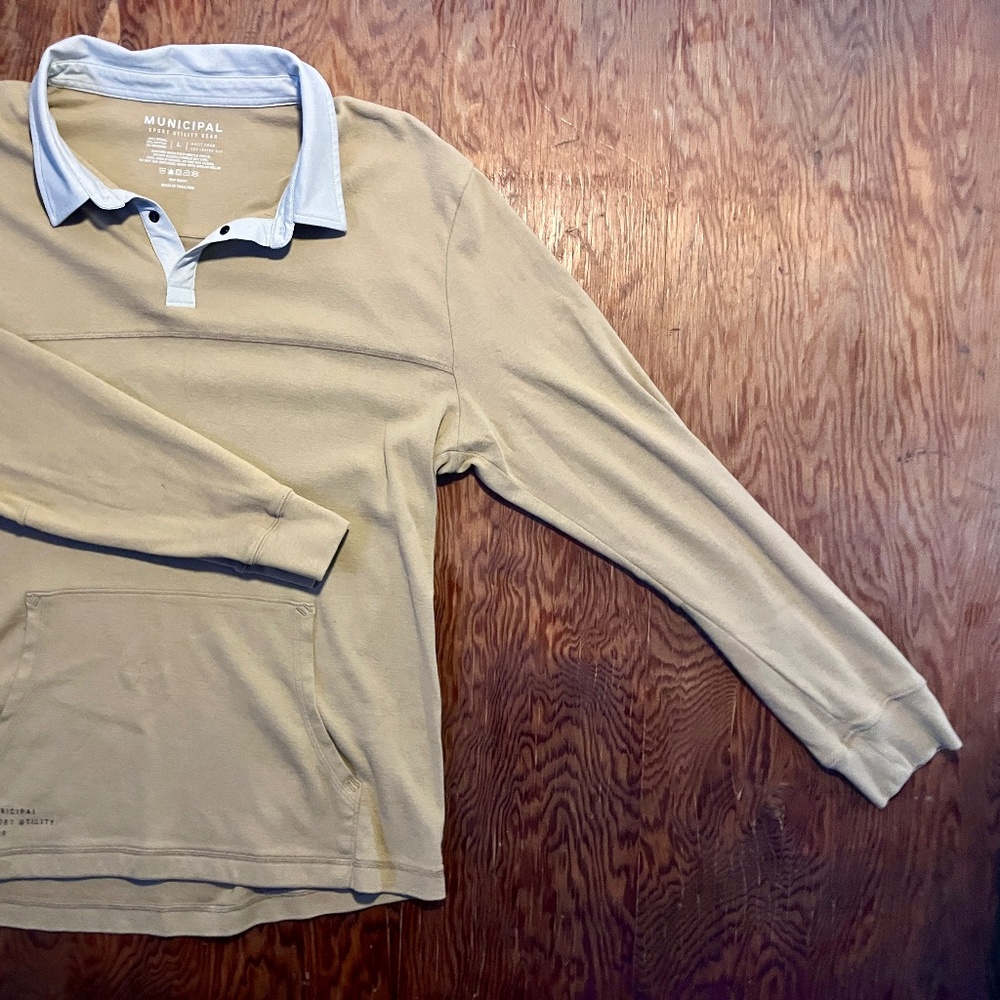 Municipal Long Sleeve Polo w/ Pouch - L